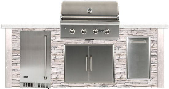 8' Grill Series Island